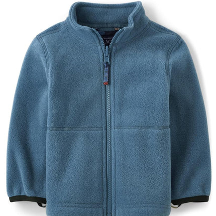 The Children's Place Baby Boys' and Toddler Heavy 3 in 1 Winter Jacket, Wind Water-Resistant Shell, Fleece Inner, Navy Dino, 12-18 Months