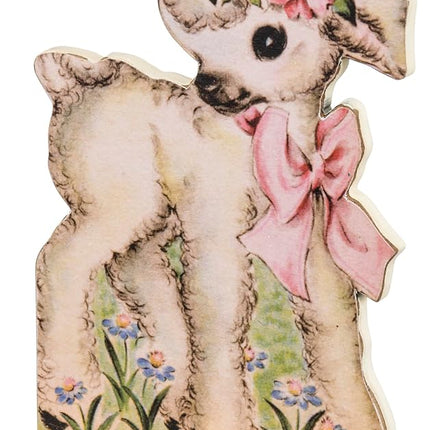 Primitives by Kathy Easter Decorations — Set of 5 Wooden Retro Easter Stand-Ups — 4.5"