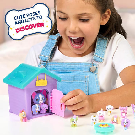 LLP Little Live Pets Puppy House Playset, 15 Mini Collectible Puppies