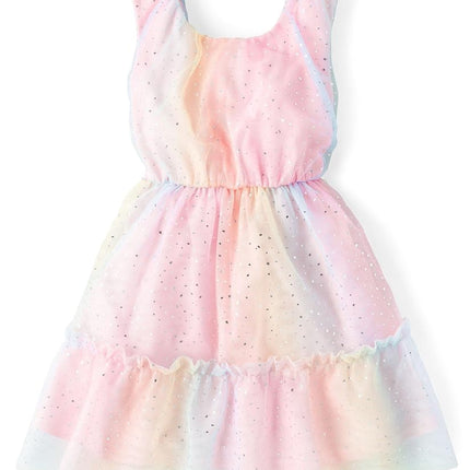 The Children's Place Girls' Sleeveless Dressy Dresses, Bright Pink Rainbow, Large