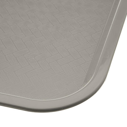 Bandeja de cafetería Carlisle FoodService Products Cafe de comida rápida con superficie estampada para cafeterías, comida rápida y comedor, plástico, 16.31 x 12.06 x 0.7 pulgadas, gris, (paquete de 24)