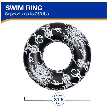 Swimways Wednesday Swim Tube Pool Float, Inflatable Pool Floats & Kids Pool Toys, Swimming Pool Accessories & Beach Essentials for Teens Aged 14 & Up