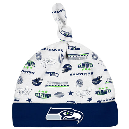 Gerber NFL Baby Boy Pack Footie Registry Gift 3 Piece Bodysuit Sleep n Play and Cap Set, Team Color, 3-6 Months US