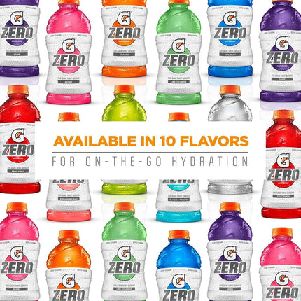 Gatorade G ZERO SPORTS DRINK FRUIT PUNCH ORANGE GRAPES ASSORTMENT PACK 350ML (18 PACK)
