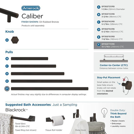 Amerock 10-1/16" Caliber Oil-Rubbed Bronze Drawer Pull