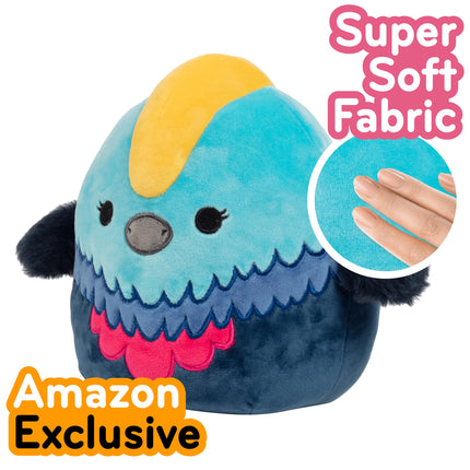 Squishmallows Original 20cm Melrose el Casuario - Peluche oficial de Jazwares - Juguete de peluche suave y coleccionable con forma de pájaro - Añádelo a tu equipo - Regalo para niños y niñas
