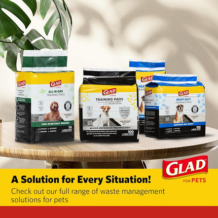 Glad for Pets Activated Carbon Puppy Training Pads | Puppy Pads for Dogs, Super Absorbent and Leak Proof Puppy Pee Pads, Giant Sized Dog Training Pads, 144 Count