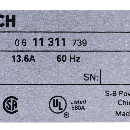 Bosch Parts 2610994184 Nameplate