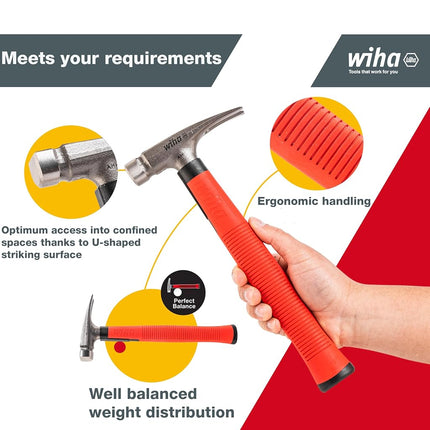 Wiha SB846300E Electrician's, 300 g Hammer Head, Red