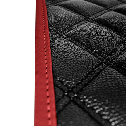 FH Group F12003BURGUNDY Universal Fit Diamond Pattern Faux Leather Beige Automotive Floor Mats fits most Cars, SUVs, and Trucks