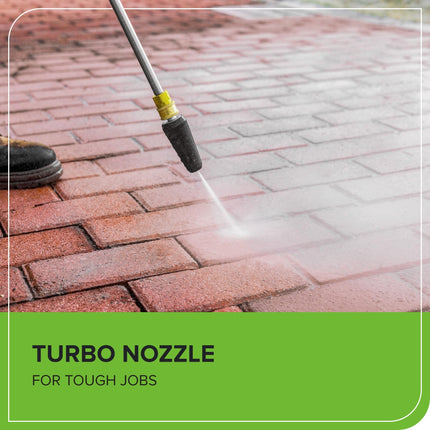Greenworks 2100 PSI (Certificación SGS) 1.2 GPM Hidrolavadora Eléctrica Compacta de 13A con Mango Telescópico para Coches, Entradas de Garaje, Patios, Muebles de Patio y Alrededor de Piscinas