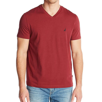 Nautica Men's Short Sleeve Solid Slim Fit V-Neck T