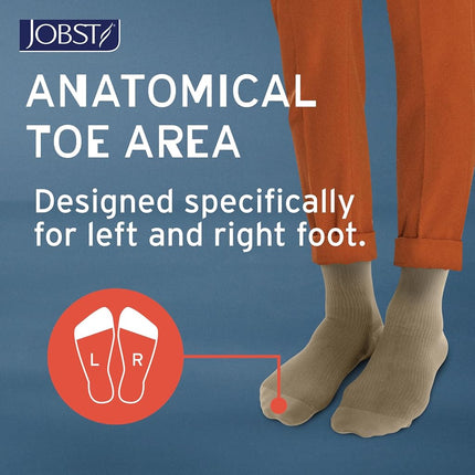 BSN Medical/Jobst 115000 for Men Compression Hose, Knee High, 15-20 MMHG, Closed Toe, Small, Black