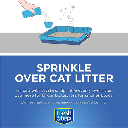 Fresh Step Cat Litter Crystals in Fresh Scent | Cat Litter Box Deodorizer | Combats Cat Odors and Neutralizes Smells to Keep Your Home Clean, 15 Ounces - 12 Pack
