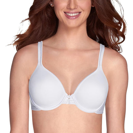 Vanity Fair Women's Bra with 2-Way Convertible Straps, Body Caress Full Coverage, Lightly Lined Cups Up to Dd, Underwire-White, 36B