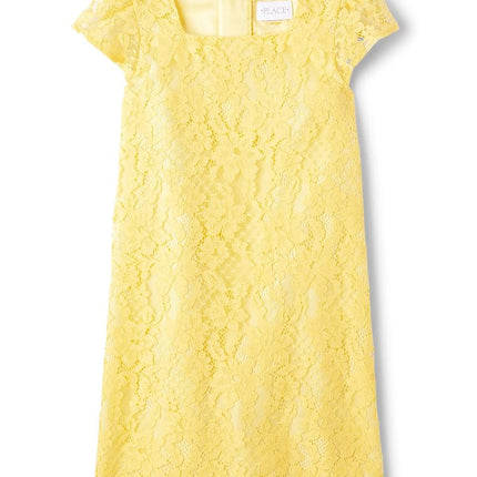 Robes en dentelle pour filles The Children's Place, dentelle jaune, grande taille