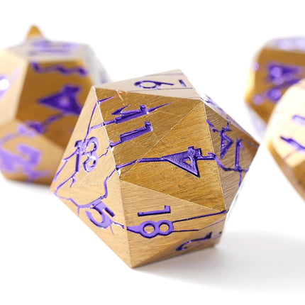 Metal Dice for DND - Ancient Cracked Pharaoh Ruins