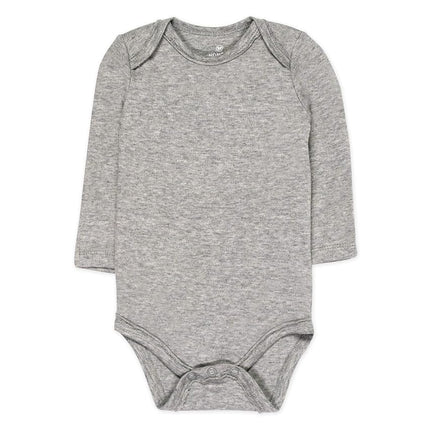 HonestBaby Baby 5-Pack Organic Cotton Long Sleeve Bodysuits, Pattern Play, 3-6 Months