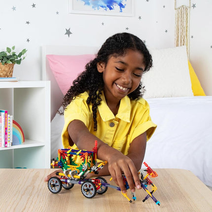 Basic Fun K'NEX Deluxe Building Set – 408 Piece STEM Kit with 80 Model Ideas & Storage Bag – Educational Construction Toy for Kids Aged 7+