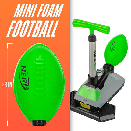 Nerf QB Pro Throw Football Passer - Launches 8.5" Foam Football 30+ Yards - Select Your Play, Lock, Pump, and Launch - Ages 14+