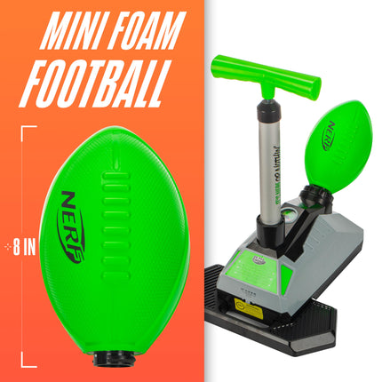 Nerf QB Pro Throw Football Passer - Launches 8.5" Foam Football 30+ Yards - Select Your Play, Lock, Pump, and Launch - Ages 14+