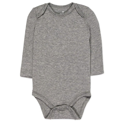 HonestBaby Baby 5-Pack Organic Cotton Long Sleeve Bodysuits - grey - 24 Months