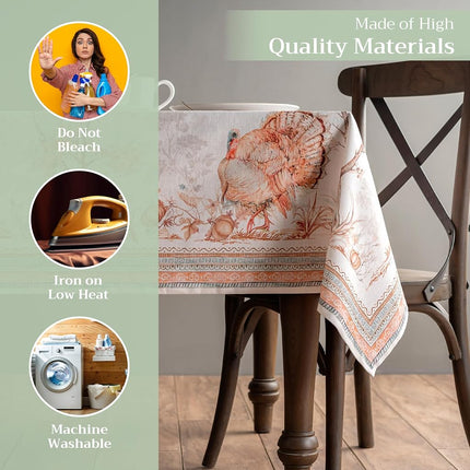 Maison d' Hermine Table Cloth Square Table Reusable 100% Cotton 54"x54"