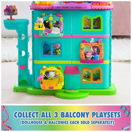 Gabby’s Dollhouse, Cakey’s Fruit Smoothie Balcony Playset, 8-Pcs with Toy Figures, Doll’s House Accessories and Sensory Play, Kids’ Toys for Girls and Boys 3+