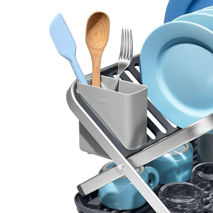 OXO Good Grips Aluminium Fold Flat Dish Rack
