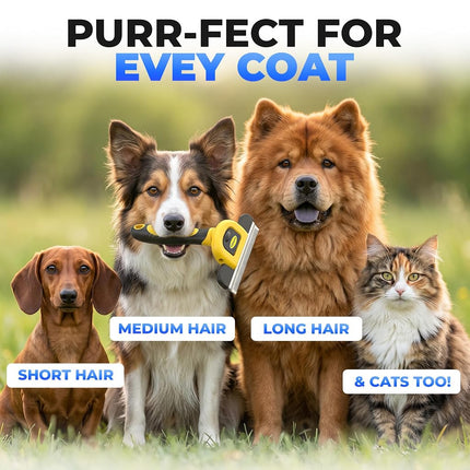 Pet Grooming Brush Effectively Reduces Shedding by Up to 95% Professional Deshedding Tool for Dogs & Cats…
