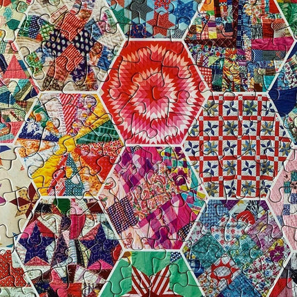 Springbok Puzzles - Crazy Quilts - 500 Piece Jigsaw Puzzle - Large 18 Inches by 23.5 Inches Puzzle - Made in USA - Unique Cut Interlocking Pieces