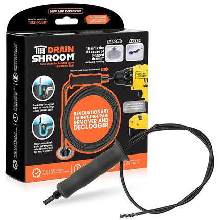 DrainShroom Matte Black Drain Snake, 36 Inch