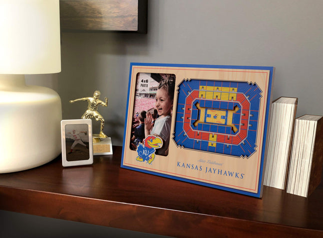 YouTheFan NCAA Kansas Jayhawks 3D StadiumView Picture Frame - Allen Fieldhouse, 12" x 8"
