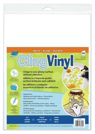 Grafix Pack of 50, White Static Film, Create Your 
