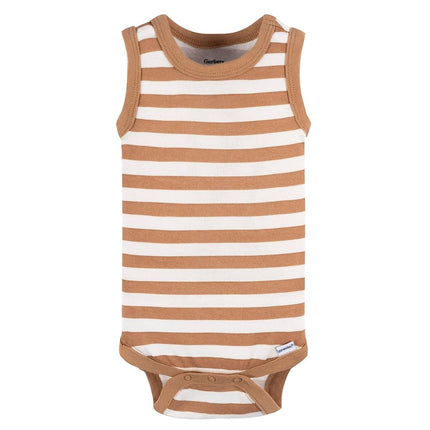 Gerber baby-boys Multi-pack Sleeveless Onesies Bodysuit, Sea Turtles, 0-3 Months