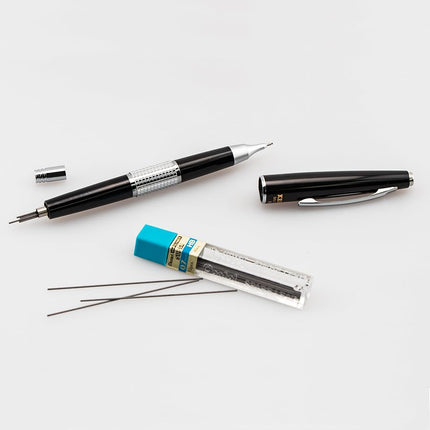 Pentel P1037-A-HB Mechanical Pencil Kerry Metal Casing HB 0.7 mm Black