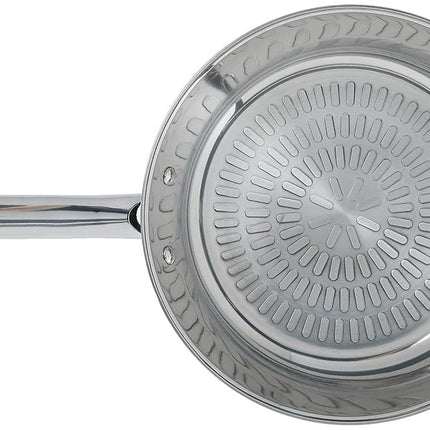 T-fal E76005 Performa Stainless Steel Dishwasher Safe Oven Safe Fry Pan Saute Pan Cookware, 10.5-Inch, Silver