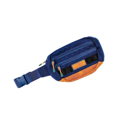 Wilderdog Utility Fanny Pack stores Treats, Balls, Keys in 3 Pockets with adjustable strap and Poop Bag dispenser, Pacific Blue, one size, Dog Walking Fanny Pack