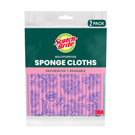Scotch-Brite Sponge Cloths, Reusable, Absorbent, a