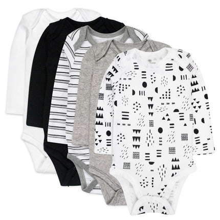 HonestBaby Baby 5-Pack Organic Cotton Long Sleeve 