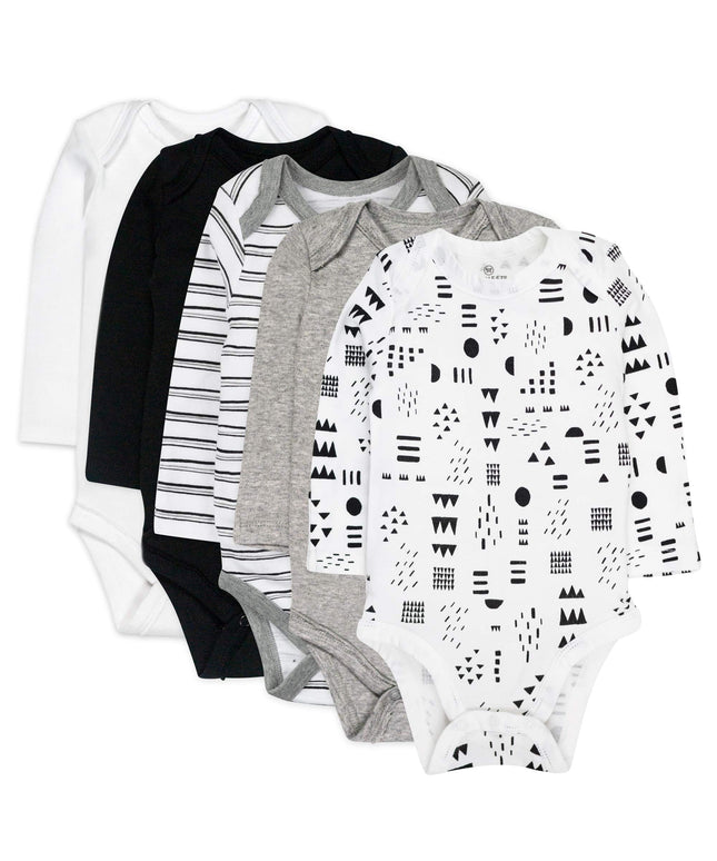 HonestBaby Baby 5-Pack Organic Cotton Long Sleeve 