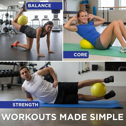 THERABAND Mini Ball, Small Exercise Ball for Yoga, Pilates, Abdominal Workouts, Shoulder Therapy, Core Strengthening, At-Home Gym & Physical Therapy Tool