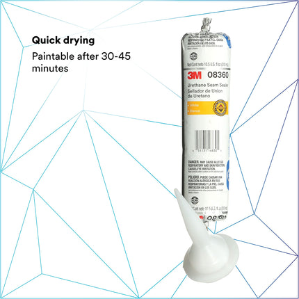 3M Urethane Seam Sealer, 08360, White, 310 mL Foil Pack