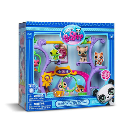 Littlest Pet Shop Pets Got Talent Playset | LPS Playset With 2 Exclusive Pet Mini Figures 5 Accessories 1 Collector Card And 1 Virtual Code | Animal Collectable Kids Toys For Girls And Boys