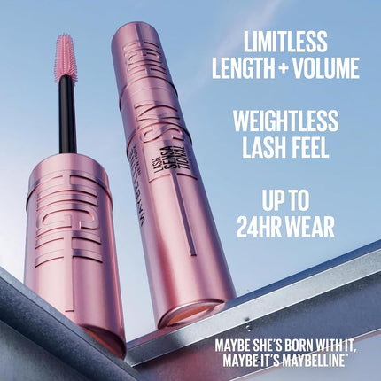 Maybelline Lash Sensational Sky High Washable Mascara Makeup, Volumizing, Lengthening, Defining, Curling, Multiplying, Buildable Formula, Cosmic Black 7.2ml