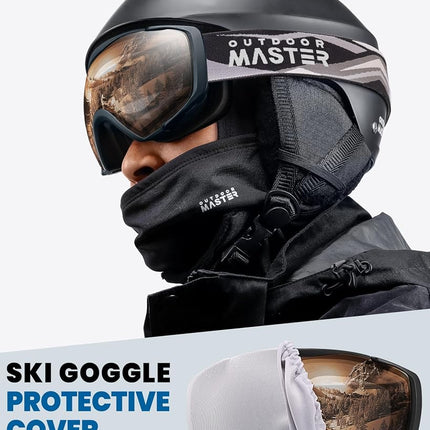 OutdoorMaster Ski Goggles with Cover Snowboard Snow Goggles OTG Anti-Fog for Men Women, Vlt 58.01%