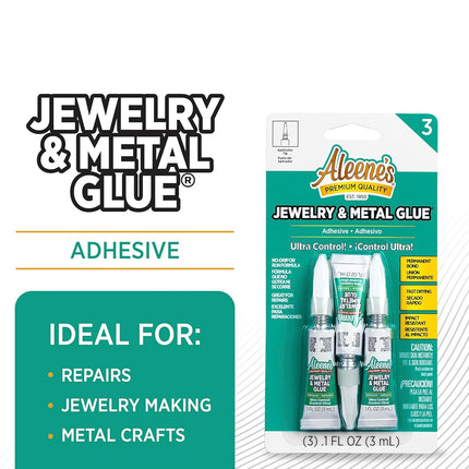 Aleenes Jewelry & Metal Glue Mini 3 Pack