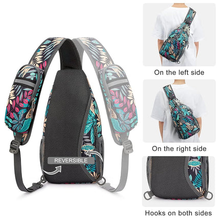 G4Free Sling Backpack Small Sling Bag Crossbody Chest Daypack for Men Women Hiking Travel