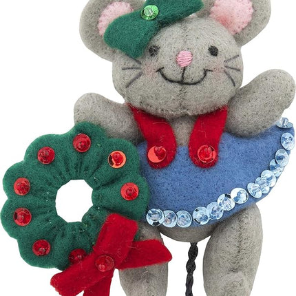 Bucilla 89288E Felt Applique Christmas Ornament Kit, Night Before Christmas, Set of 6