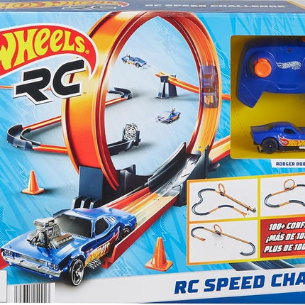 Hot Wheels RC Speed Challenge Track Set & Remote-Control Toy Car